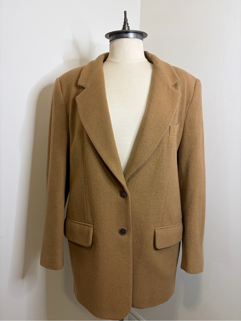 VOTRE NOM BY RAZZ Camel Wool Blend Button Coat SIZE 11